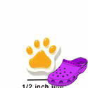 CROC - 4873 - Paw Golden Yellow - Mini - Clog Shoe Decoration Charm