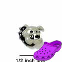 CROC - 4918 - Bulldog Black Collar - Mini - Clog Shoe Decoration Charm