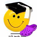CROC - 4982 - Smiley Face Graduate - Clog Shoe Decoration Charm