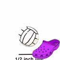 CROC - 4998 - Volleyball - Mini - Clog Shoe Decoration Charm