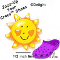 CROC - 5028 - Sun Heart Cheeks Bright - Clog Shoe Decoration Charm