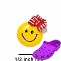 CROC - 5103 - Smiley Face Red Hair bow - Mini - Clog Shoe Decoration Charm