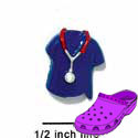 CROC - 5108 - Scrub Shirt Blue Plain - Mini - Clog Shoe Decoration Charm