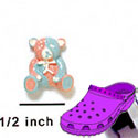 CROC - 5185 - Bear Sitting Tie White - Mini - Clog Shoe Decoration Charm