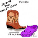 CROC - 5455 - Boots Longhorn Matte - Mini - Clog Shoe Decoration Charm