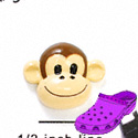 CROC-5613 - Medium Monkey Face - Clog Shoe Decoration Charm