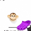 CROC-5623 - Mini Monkey Face - Clog Shoe Decoration Charm