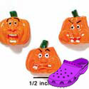 CROC - 9206 - Jack O 'Lantern Funny - 3 Assorted - Mini - Clog Shoe Decoration Charm