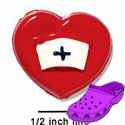 CROC - 9362 - Heart Nurse Hat Large - Clog Shoe Decoration Charm