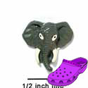 CROC - 9418 - Elephant Face - Mini - Clog Shoe Decoration Charm