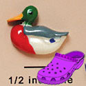 CROC - 9557 - Mallard Duck - Mini - Clog Shoe Decoration Charm