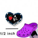 CROC - 9730 - Slate Heart Blue - Mini - Clog Shoe Decoration Charm