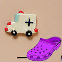 CROC - 9741 - Ambulance Cross - Mini - Clog Shoe Decoration Charm