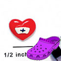 CROC - 9743 - Heart Nurse Hat - Mini - Clog Shoe Decoration Charm