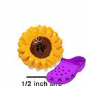 CROC - 9744 - Flower Sunflower Yellow - Mini - Clog Shoe Decoration Charm