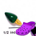 CROC - 9763 - Light Gold Green - Mini - Clog Shoe Decoration Charm