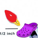 CROC - 9764 - Light Gold Red - Mini - Clog Shoe Decoration Charm