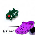 CROC - 9771 - Holly Leaf - Mini - Clog Shoe Decoration Charm