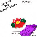CROC - 9772 - Poinsettia - Mini - Clog Shoe Decoration Charm