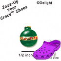 CROC - 9779 - Ornament Green Gold - Mini - Clog Shoe Decoration Charm