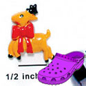 CROC - 9780* - Reindeer Brown Red - Mini - Clog Shoe Decoration Charm