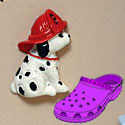 CROC - 9796 - Dog Dalmatian Hat On - Mini - Clog Shoe Decoration Charm