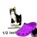 CROC - 9897* - Cat Black White - Mini - Clog Shoe Decoration Charm