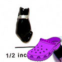 CROC - 9899* - Cat Collar Black - Mini - Clog Shoe Decoration Charm