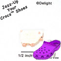 CROC - 9900* - Lamb Curly White - Mini - Clog Shoe Decoration Charm
