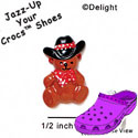 CROC - 9943 - Cowboy Bear - Mini - Clog Shoe Decoration Charm