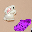 CROC - 9952* - Bunny Standing White - Mini - Clog Shoe Decoration Charm