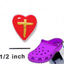 CROC - 9980 - Heart Cross - Mini - Clog Shoe Decoration Charm
