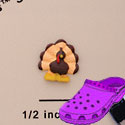 CROC-5641 tlf - Mini Dark Brown Turkey - Clog Shoe Decoration