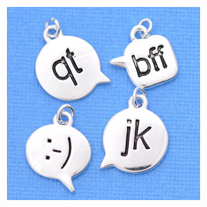 texting emoticon charms