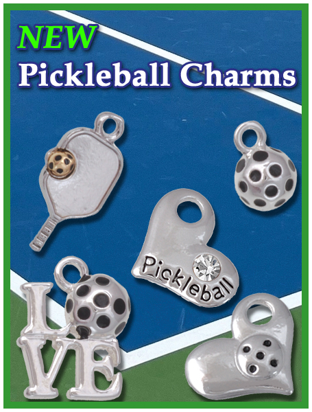 silver plated Pickleball Charms