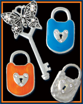 lock and key charms