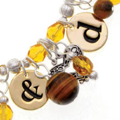 gold plated letter charms