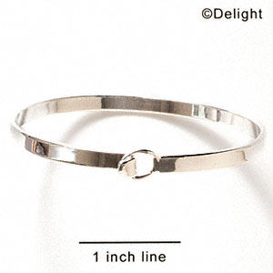 F1080 - Silver Latching Bangle Bracelet