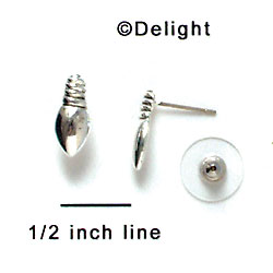 F1150 - Silver Christmas Lights - Post Earrings (1 Pair per package)
