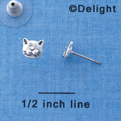 F1211 - Mini Cat Face - Post Earrings