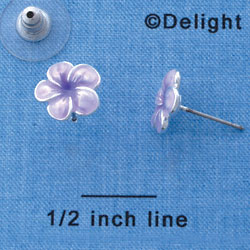 F1243 - Small Purple Flower - Post Earrings