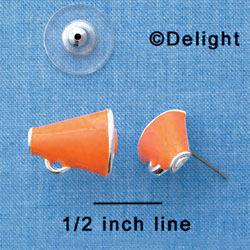 F1267 tlf - Mini Orange Megaphone - Post Earrings