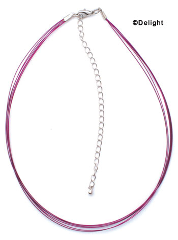 F1326 tlf - 6 Strand - Purple Wire Necklace (15