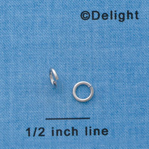 G1010 tlf - 6mm Jump Rings - 18 Gauge (1 mm) - Im. Rhodium Plated