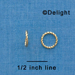 G1023 tlf - 10mm Fancy Jump Ring (1mm) - Gold Plated