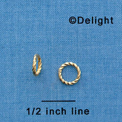 G1027 tlf - 8mm Fancy Jump Ring (1mm) - Gold Plated