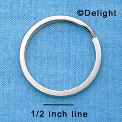 G2863 - Flat Key Ring - Nickel Plated (12 per package)