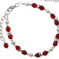 Beaded Bracelet - Maroon