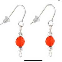 Beaded Earrings - Orange