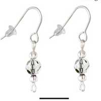 Beaded Earrings - Crystal